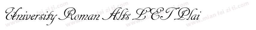 University Roman Alts LET Plain1.0字体转换